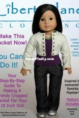 Liberty Jane Clothing - Cropped Jacket for 18" Dolls
