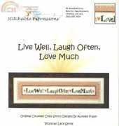 Stitchable Expressions SE009  Live Well, Laugh Often, Love Much