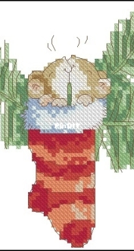 Sherry Lewis Kits SLKD18 Mice in a Stocking by Margaret Sherry PCS + XSD