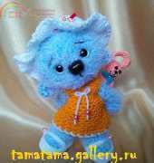 Nowacrochet - Tamara Nowack - Little blue bear Bea - Russian