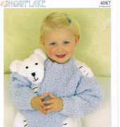 Sirdar 4087 Snowflake Bear Sweater