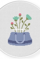 Daily Cross Stitch - Flower Bag