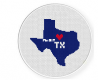 Daily Cross Stitch - Heart Texas
