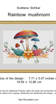 SA-pattern - Rainbow mushroom by Svetlana Sichkar