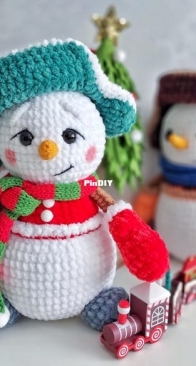 Ka Malinka Toys _ crochet pattern cute snowman _ English