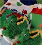 Dinosaur Slippers by Colleen Sullivan