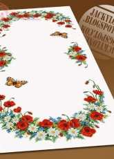 Jacky Lonen -summer flowers tablerunner