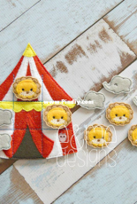 E and Me Designs - ITH Circus Tic Tac Toe Game