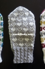 Lovely Hearts Mittens by Flemmen Knits-Free