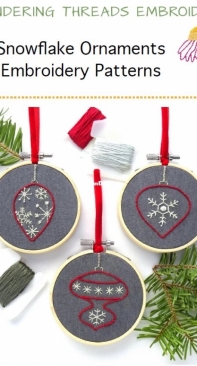 Wandering Threads - Snowflake Ornament Set
