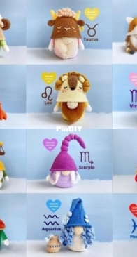 Happy Dolls Handmade - Lucy Magic Pattern - Julia /Kate - Negovorina - 12 Zodiac Gnomes