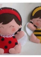 Maria Solda-Felt Dolls- Joaninha & Abelhinha /Portuguese