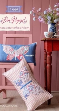 Tilda - Mosaic Butterflies Pillow -  Free