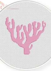 Daily Cross Stitch - Coral