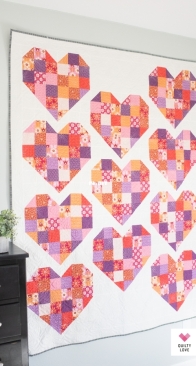 Scrappy Hearts Quilt Pattern - Quilty Love / Emily Dennis