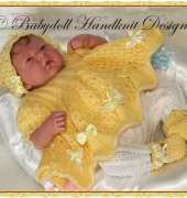 babydoll handknit F35 smocked top, leggings 16-22