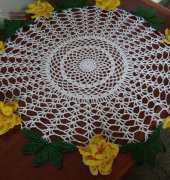 doily crochet gay as a garden of roses-Originally published by coats and clark