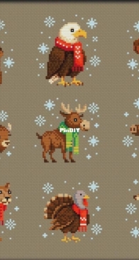 Nine Winter Animals by Maria Brovko