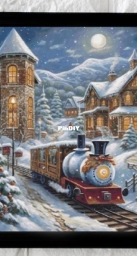 Pink Lily Patterns - Christmas train