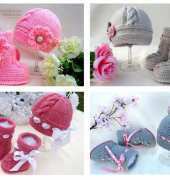 Knitted Baby Set 3 by Elena Mitchell