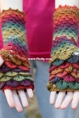 Psychedelic Doilies - Jessica Bowman - Crochet Dragon Gloves Pattern