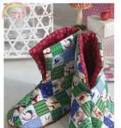 CoatsCrafts- Free Sewing Pattern-Quilted Snowmen Slippers