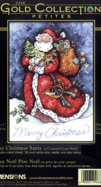 Dimensions-The Gold Collection Petittes - 8825 Merry Christmas Santa XSD