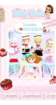 Zilma Rocha - Costurando Sonhos - Confectioners - Turminha Confeiteiros - Portuguese