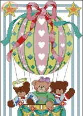 Dimensions 3721 Hearts N Ribbons Balloon by Lucy Rigg XSD