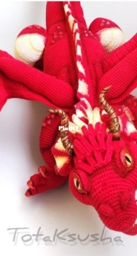 Tricks of the Crochet - Totaksusha Tota Ksusha Dolls / Haitham and Ksenia - Kseniya Abdullina Gnezdina - Ксения Абдуллина - Big Red Dragon - Большой красный дракон - Russian