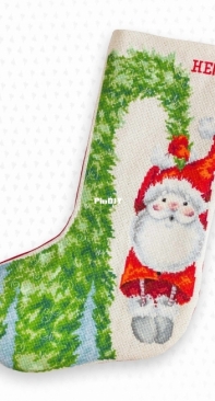 Luca-S PM 1227 - Christmas Stocking Santa Hanging on the Tree  XSD