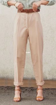 Inès High Waisted Trousers by tintofmint patterns on etsy