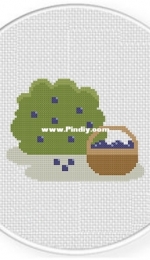 Daily Cross Stitch -Blueberry Bush