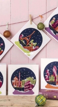 City Snow Globes by Maria Diaz from The World of Cross Stitching TWOCS 287 PCS + XSD