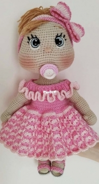Crochet Pattern World - Annea Leolea / Anealeolea - Pink outfit for baby doll