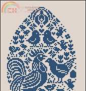 Elisa Tortonesi-Siess - ETS- Blue Chicken Easter Egg