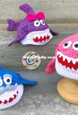 Snappy Tots - Heidi Yates - Shark Family Hats