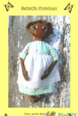 Butterfly Primitives - Very Prim Black Doll Lizzy