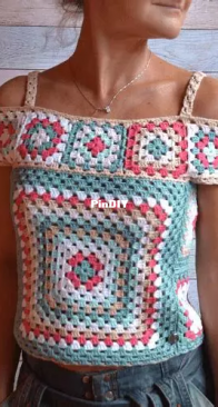 Summer Crochet Lace Top Pattern by Filamento Kat Beach - English