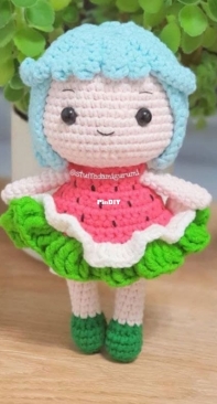 Amicitia Gua - Stuffed Amigurumi - Stuffed Kapi - Khánh Phụng - Mary Nguyen - Susu the watermelon girl - Free