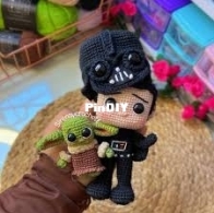 Sirenay Crochett - Sirena Ynostroza - Darth Vader y Baby Yoda- Spanish