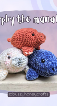 Buzzy Honey Crafts - Murphy the Manatee - Free