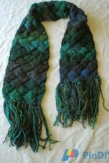 Noro Entrelac Scarf by Leslie Gonzalez /White Horse Knitting-Free