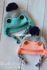 Whistle and Ivy- Bethany Dearden -  Button Eskimo Baby Hat - free