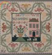 Just Nan JN259 - Spring in the Tulips - Lettered Border Series 2013