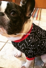 His favorite Star Wars pajamas!