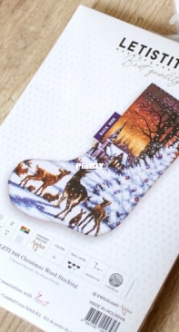 LetiStitch LETI 948 Christmas Wood Stocking