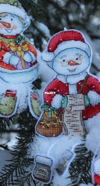 Snowman with glasses by Elena Shestakova