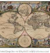 HAED HAED 107 Old World Map by Michele Sayetta