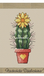 Yellow Flower Cactus by Nadezdha Davlichina